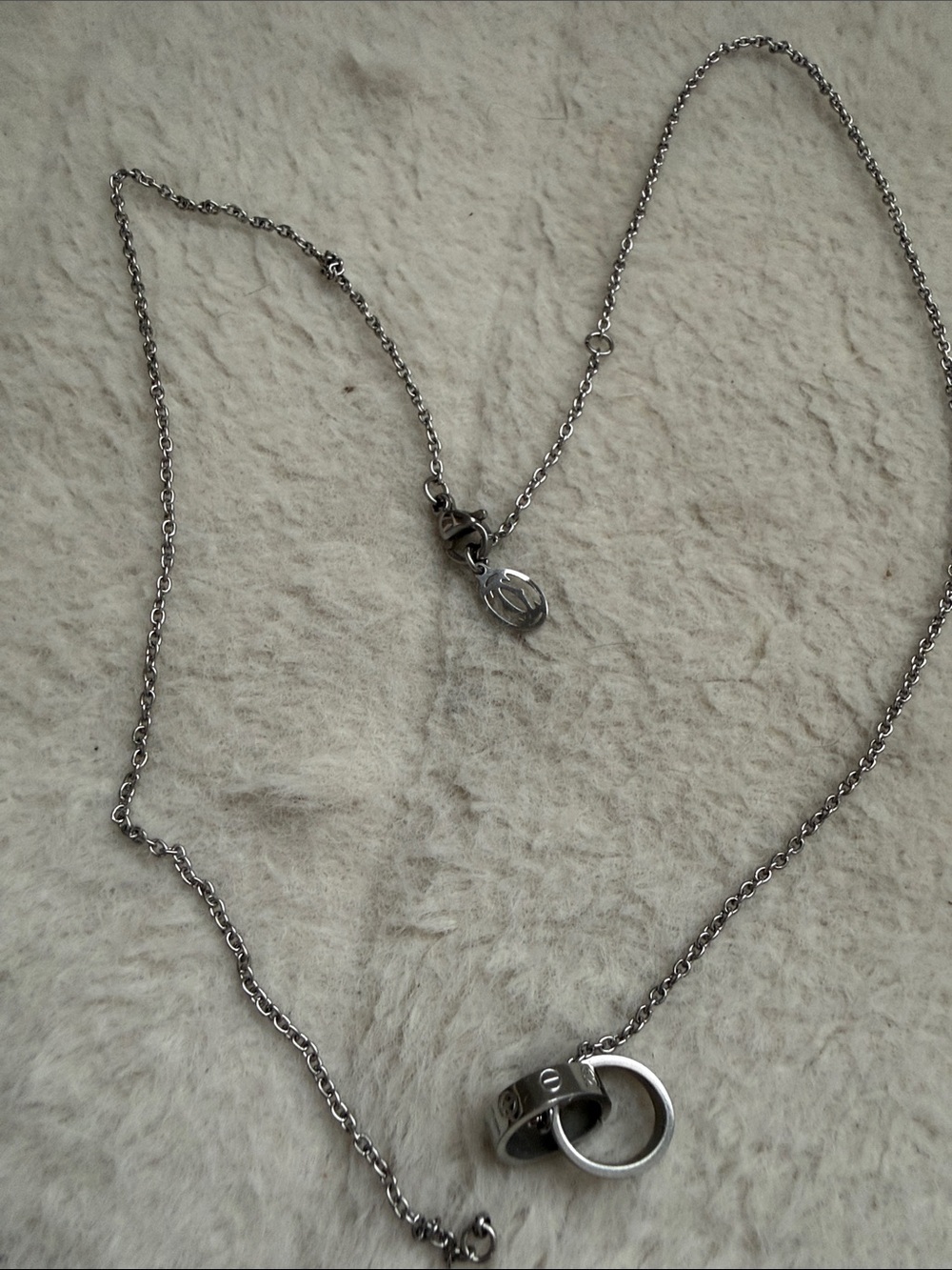 LOVE Interlocking Ring Pendant Necklace